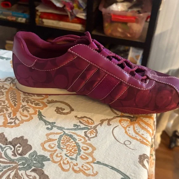 Coach Kirby Sateen Shoes - Plum - Picture 3 of 10